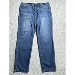 Wit & Wisdom Straight Jeans Womens 16 Blue Medium Wash Stretch Denim Regular Fit